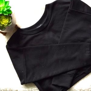 Boohoo cropped distressed sweatshirt size Small